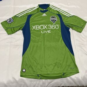Seattle Sounders Xbox 360 Live MLS Green Adidas Soccer Jersey Men's M 2008/09